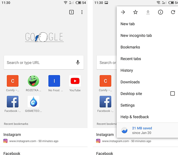den Browserverlauf in Chrome für Android überprüfen